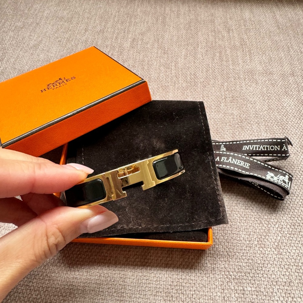 Hermes Clic H Bracelet PM Noir Black